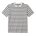 Premium Striped Cotton T-Shirt – Ecru & Navy | Kollburm