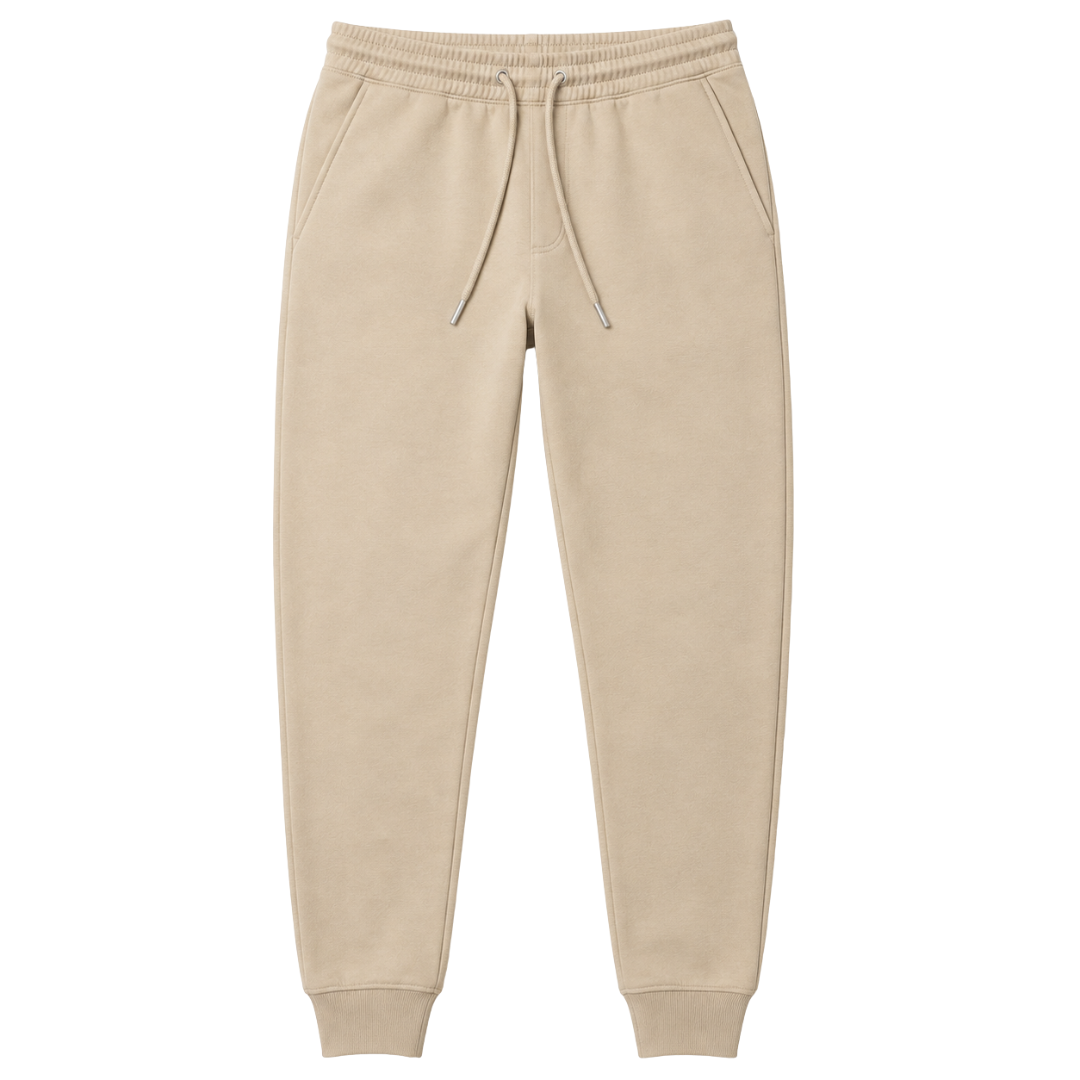 Premium Tapered Jogger Trousers – Sand Beige | Kollburm