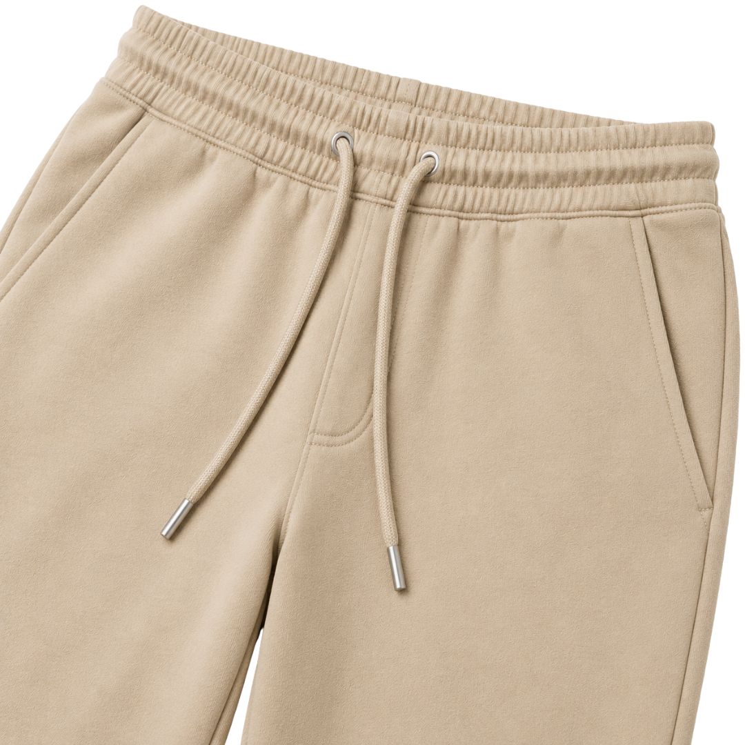 Premium Tapered Jogger Trousers – Sand Beige | Kollburm