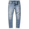 Distressed Slim-Fit Denim Jeans – Light Blue | Kollburm