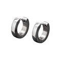 Polished Stainless Steel Huggie Earrings – Silver | Kollburm