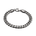 Polished Stainless Steel Cuban Link Bracelet – Silver | Kollburm