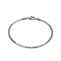 Slim Stainless Steel Curb Chain Bracelet – Silver | Kollburm