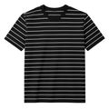 Fine Stripe Cotton T-Shirt – Black & White | Kollburm