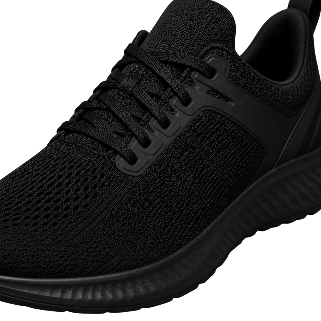 Performance Knit Running Trainers – Jet Black | Kollburm