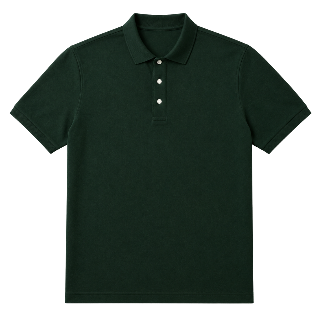 Premium Cotton Piqué Polo Shirt – Forest Green | Kollburm