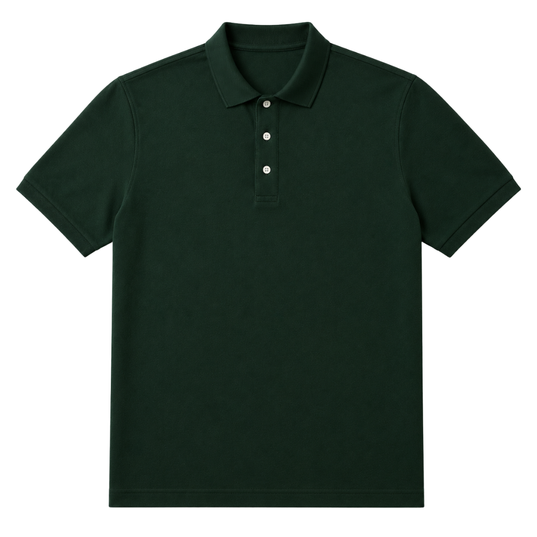Premium Cotton Piqué Polo Shirt – Forest Green | Kollburm