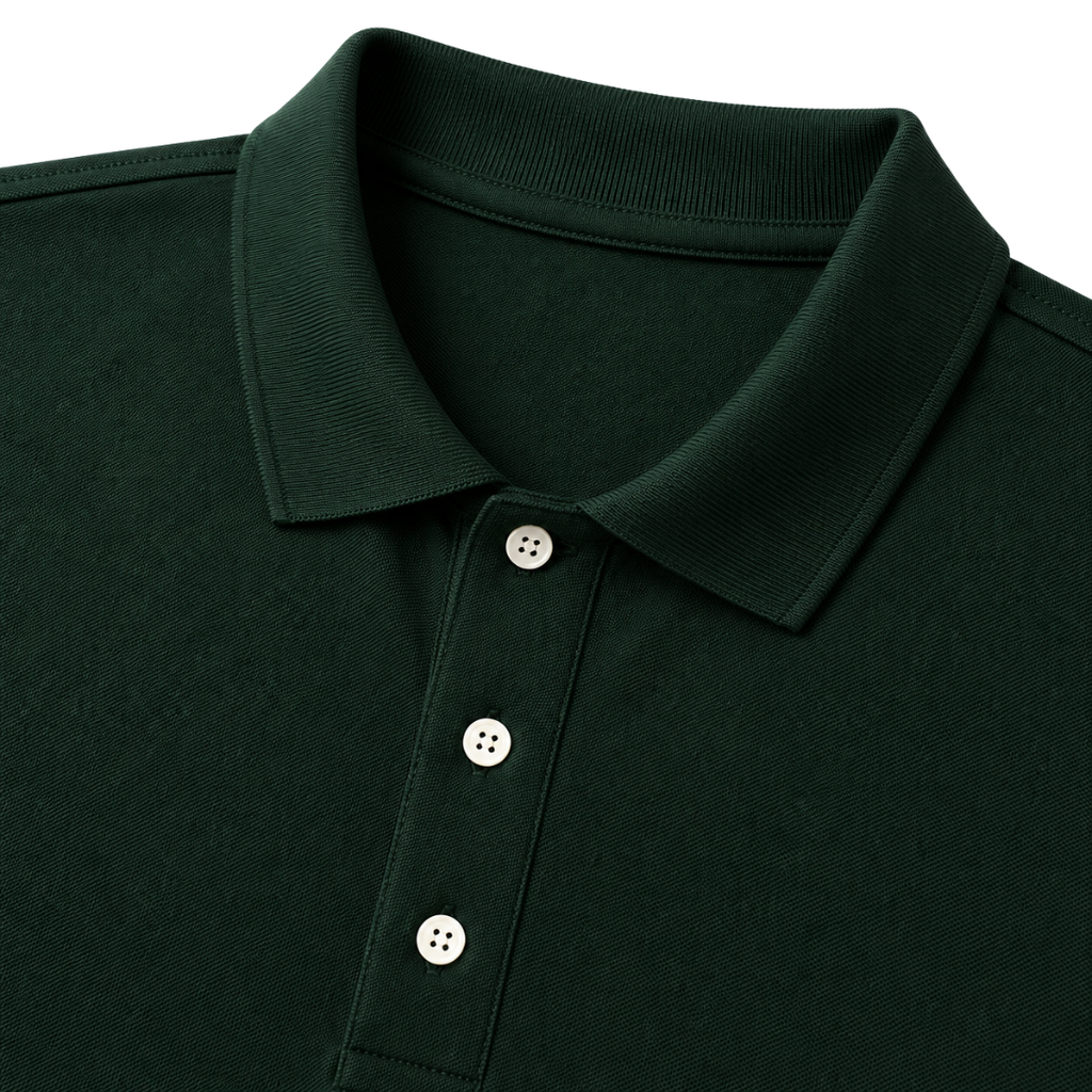 Premium Cotton Piqué Polo Shirt – Forest Green | Kollburm