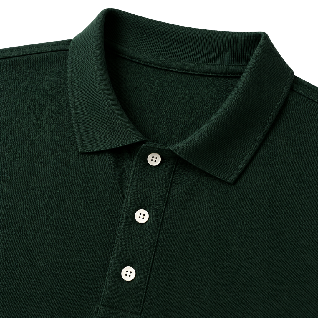 Premium Cotton Piqué Polo Shirt – Forest Green | Kollburm